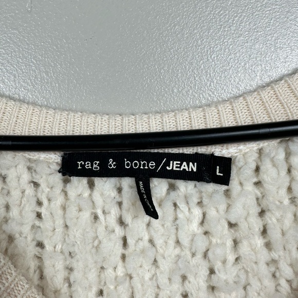 Rag & Bone Women’s Wool Sherpa Fleece Crewneck Sweater in Cream Size Large - Picture 3 of 8